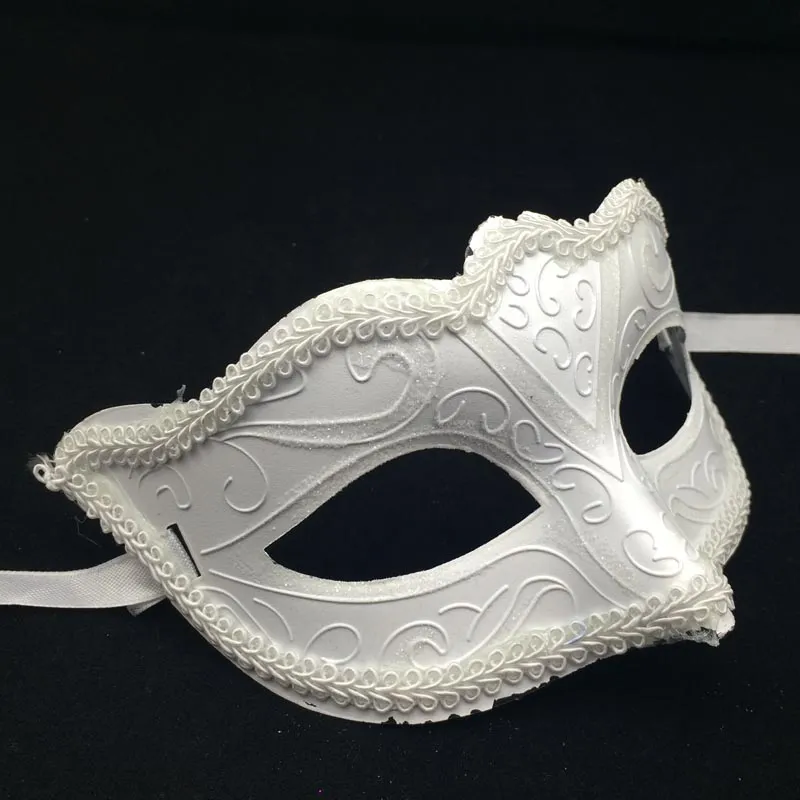 White Masks Venetian Masquerade Party Mask Christmas Gift Mardi Gras Man  Costume Half Face Sexy Woman Dance Mask Halloween Costume From Calytao,  $0.73